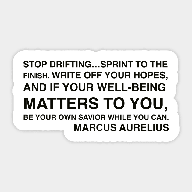 Marcus Aurelius Quotes Sticker by Kenkenne